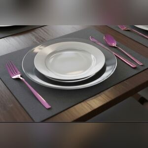 Rainbow Purple Stainless Steel Flatware Set